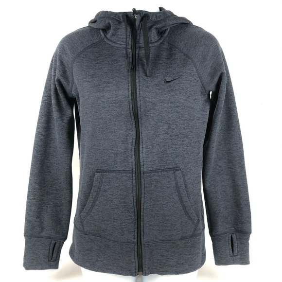 Nike Therma Fit Size XS Gray Full Zip Fleece Lined